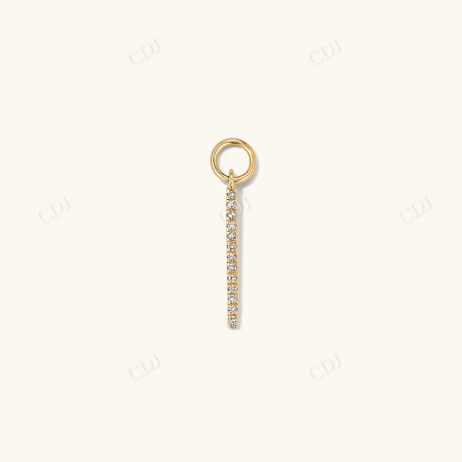 0.039CT Lab Grown Single Pave Diamond Hoop Earrings