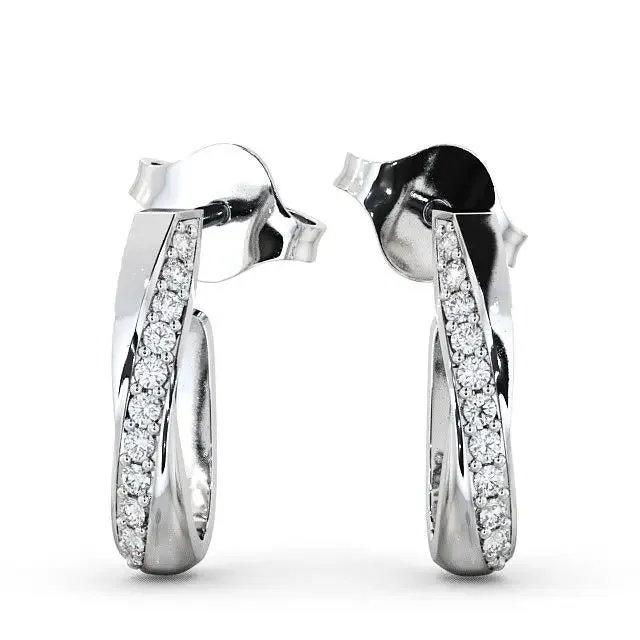 0.13CTW Fancy Lab Grown Diamond Huggie Earrings