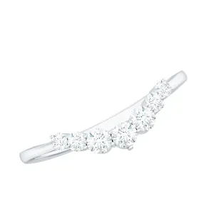 1/4 CT Moissanite Chevron Ring Enhancer