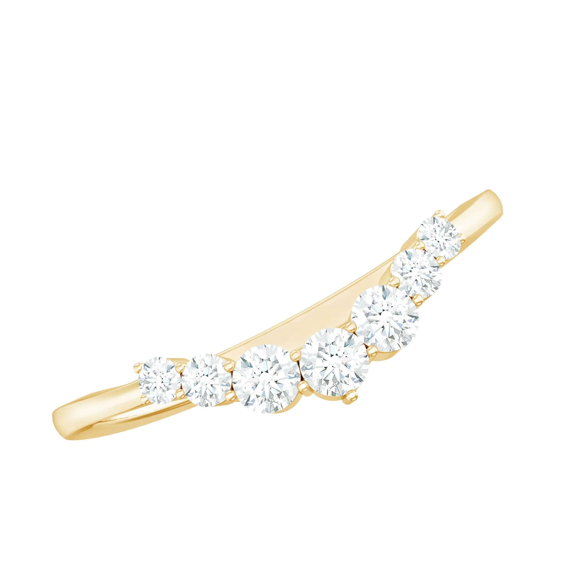 1/4 CT Moissanite Chevron Ring Enhancer