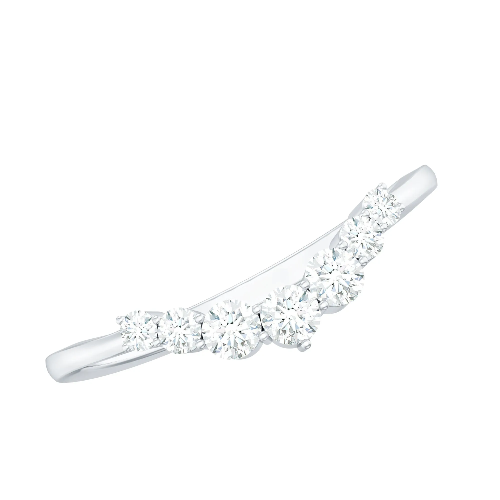 1/4 CT Moissanite Chevron Ring Enhancer
