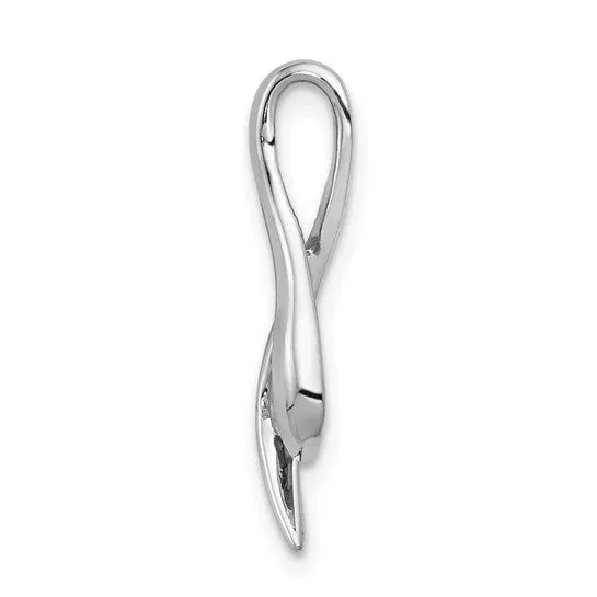 14k White Gold 3mm Gemstone Infinity Inspired Pendants