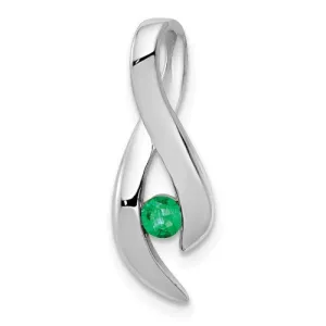 14k White Gold 3mm Gemstone Infinity Inspired Pendants