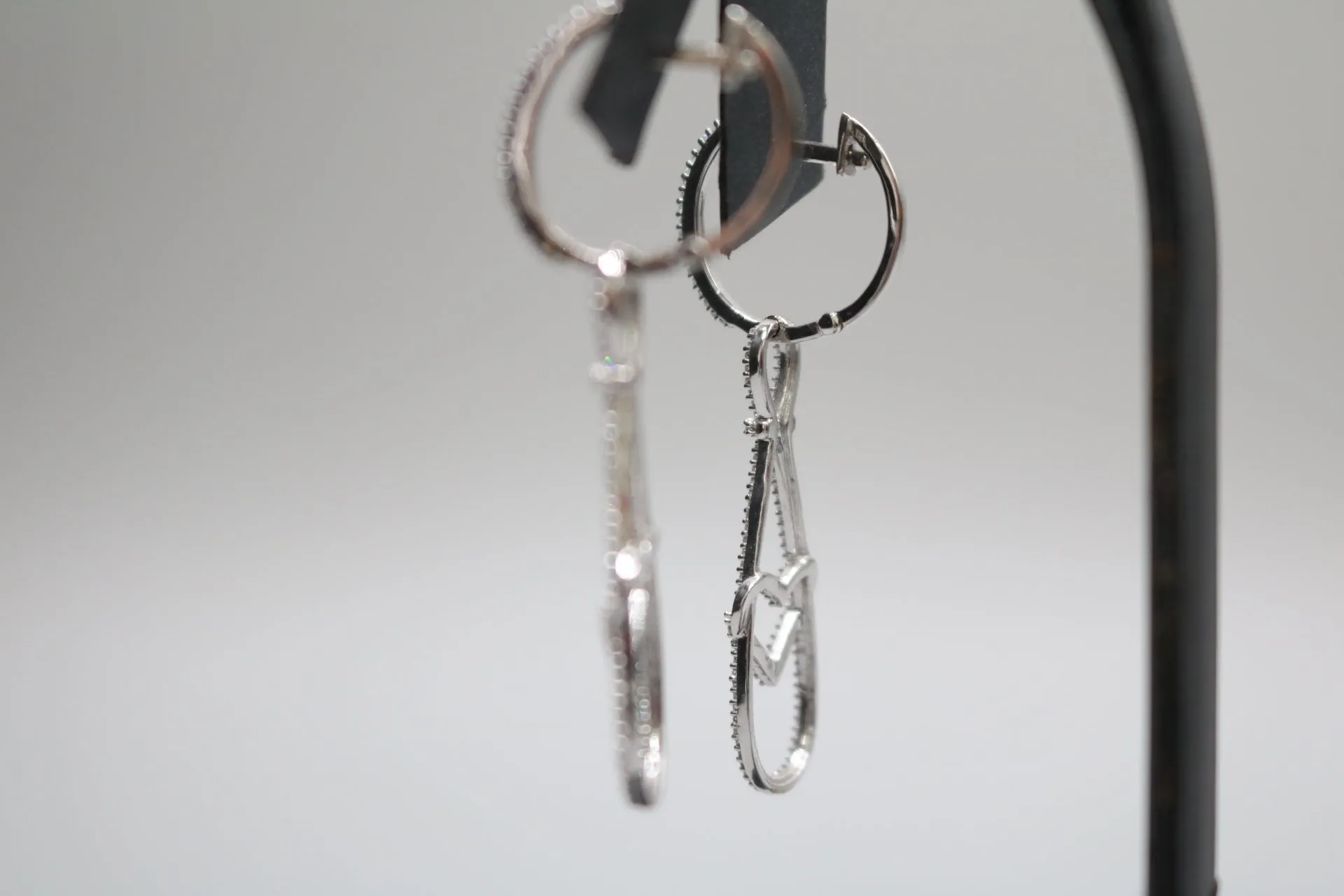14K White Gold Fancy Diamond Earrings (2.38CTW)