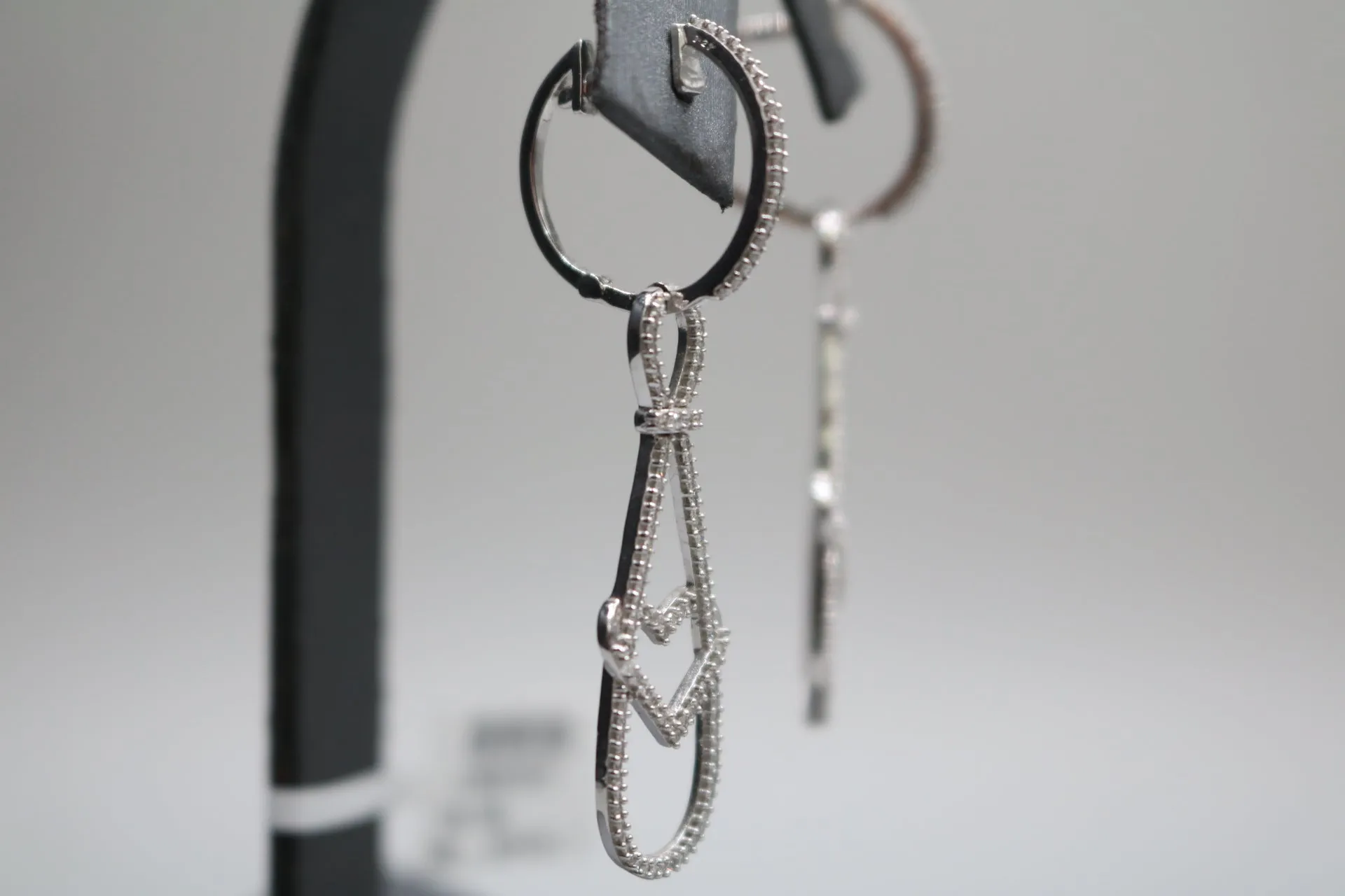 14K White Gold Fancy Diamond Earrings (2.38CTW)