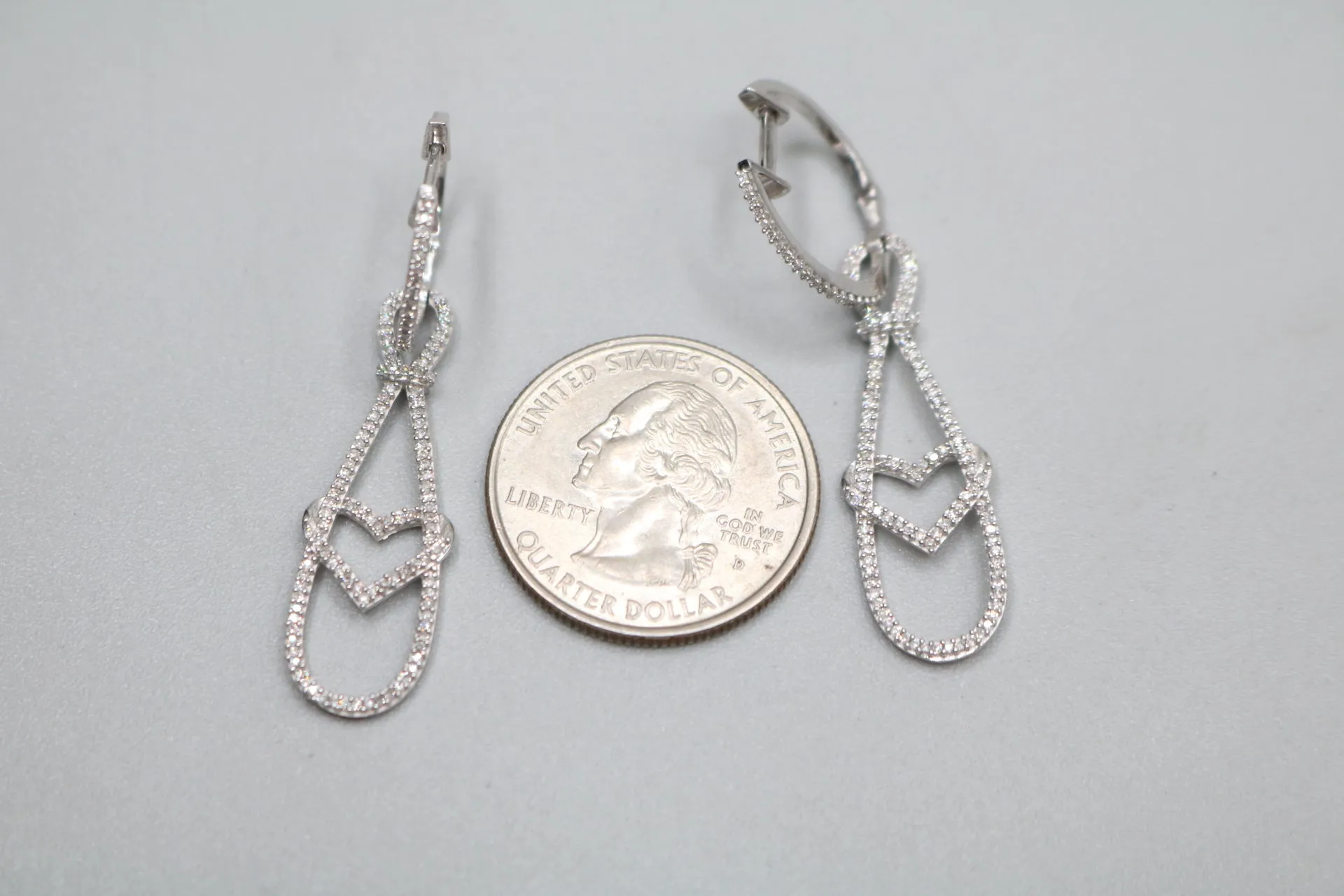 14K White Gold Fancy Diamond Earrings (2.38CTW)