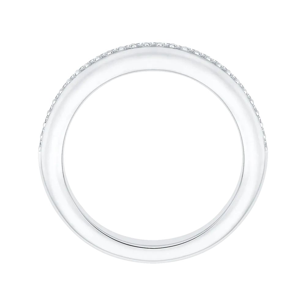 14K White Gold Round Diamond Wedding Band