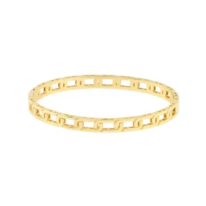 14K Yellow Gold Link Bangle
