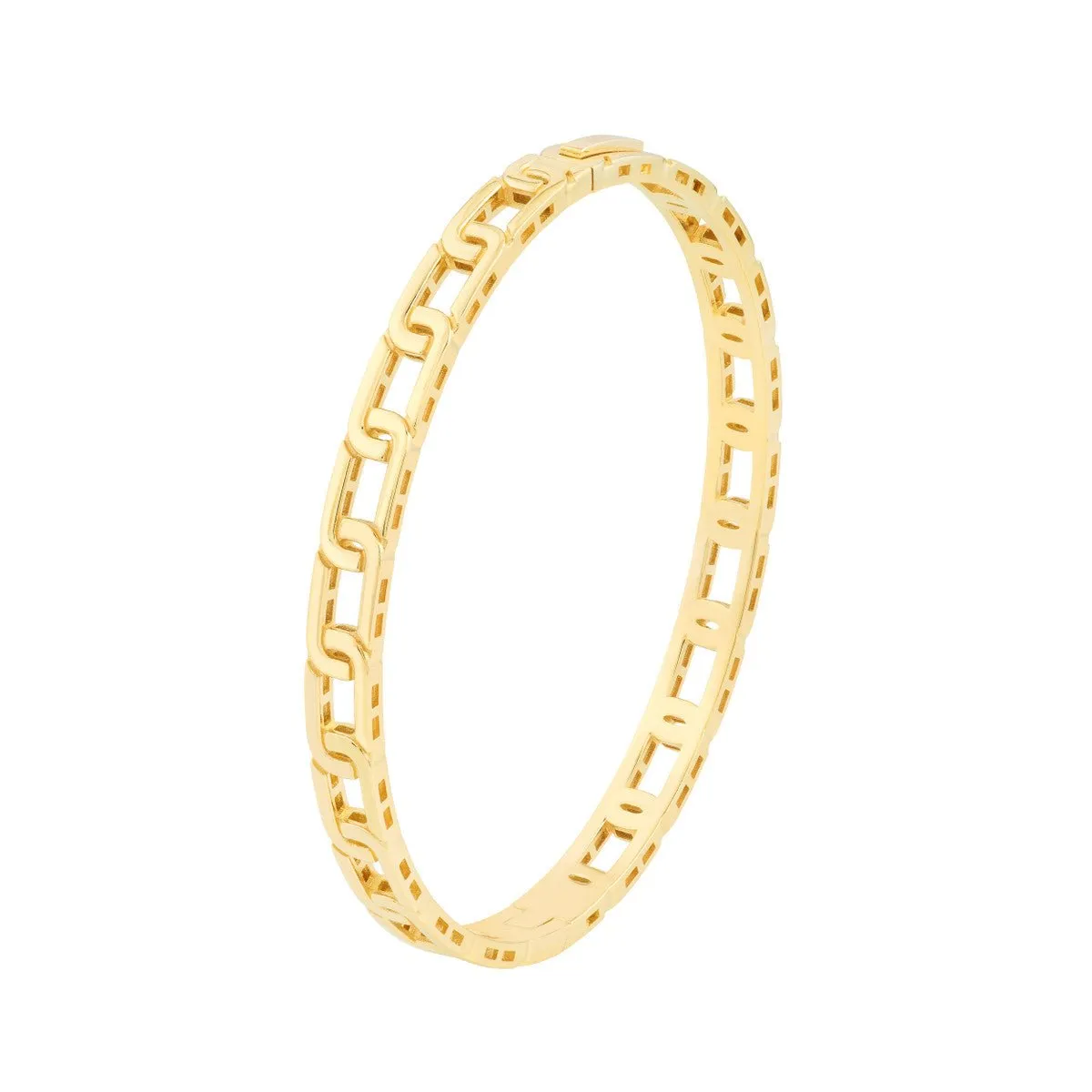 14K Yellow Gold Link Bangle