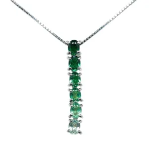 18k Gold Garnet Drop Pendant Necklace