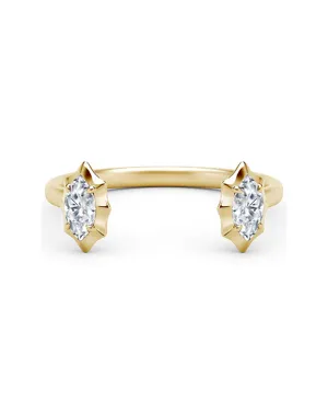 18k Yellow Gold Maverick Open Stackable Diamond Ring