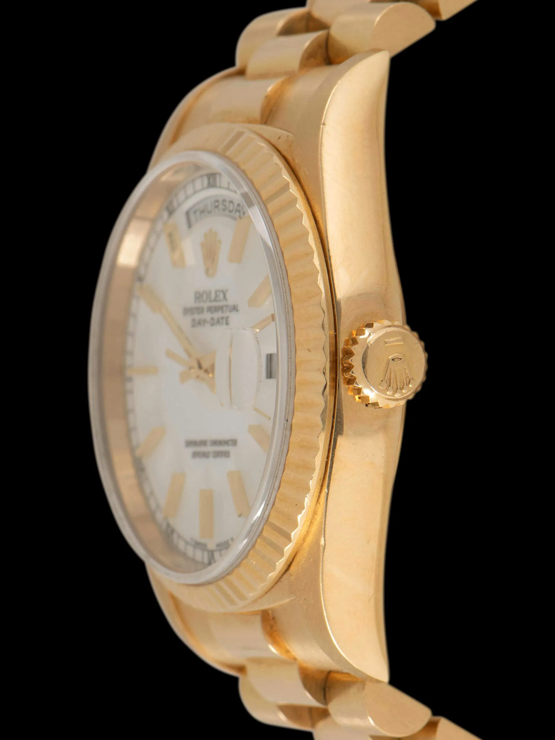 1995 Rolex Day-Date 18K YG (Ref. 18238) White Dial W/ Box & Papers