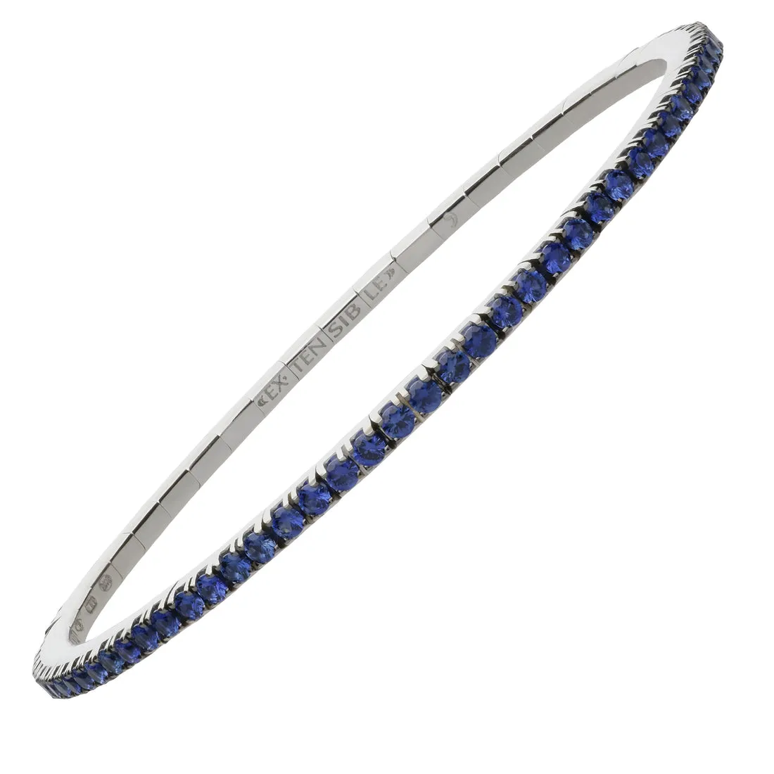 2.76CT Men's Sapphire Stretch Tennis Bracelet
