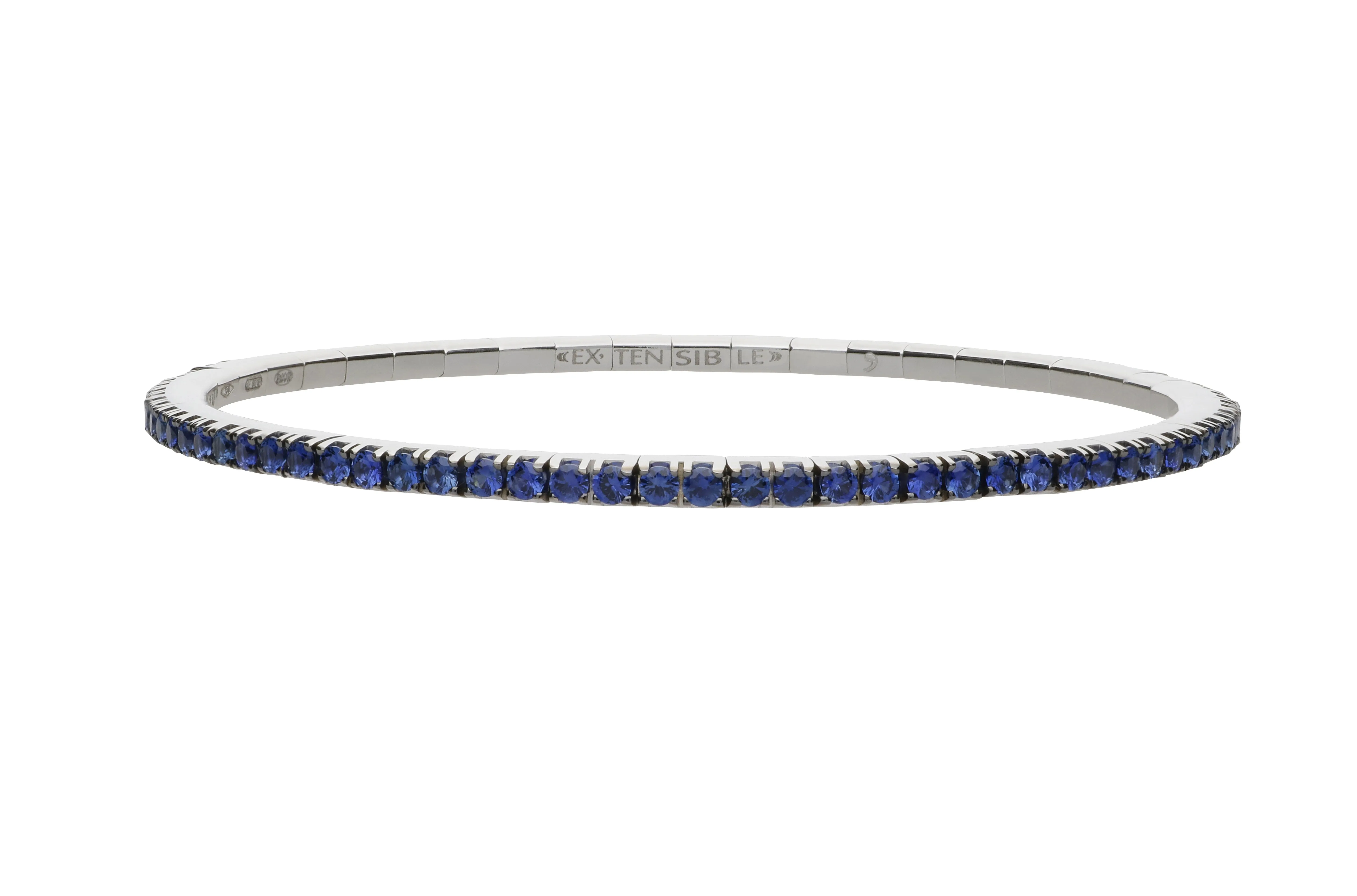2.76CT Men's Sapphire Stretch Tennis Bracelet