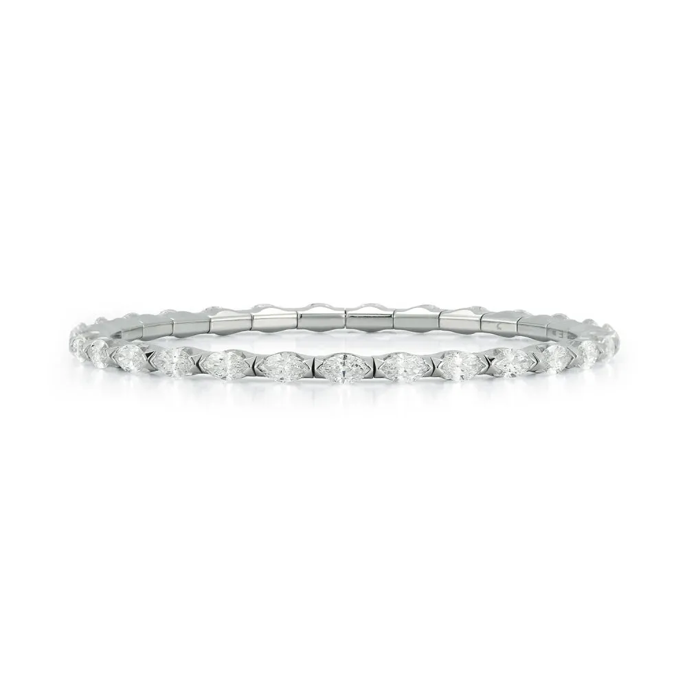 3.23 CT Marquise Diamond Stretch Tennis Bracelet