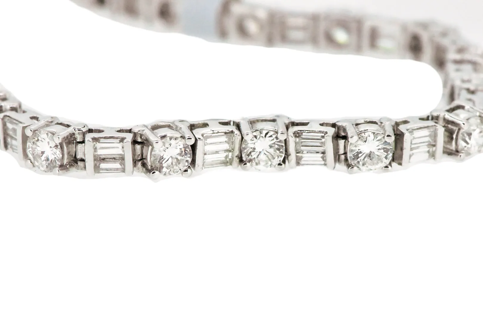 7.25" Platinum Diamond Tennis Bracelet