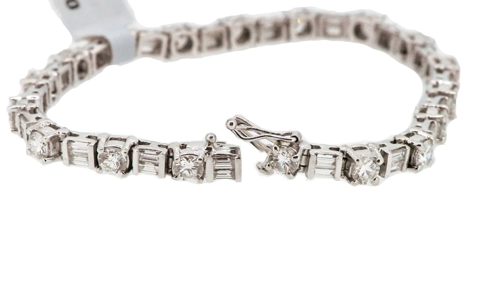 7.25" Platinum Diamond Tennis Bracelet
