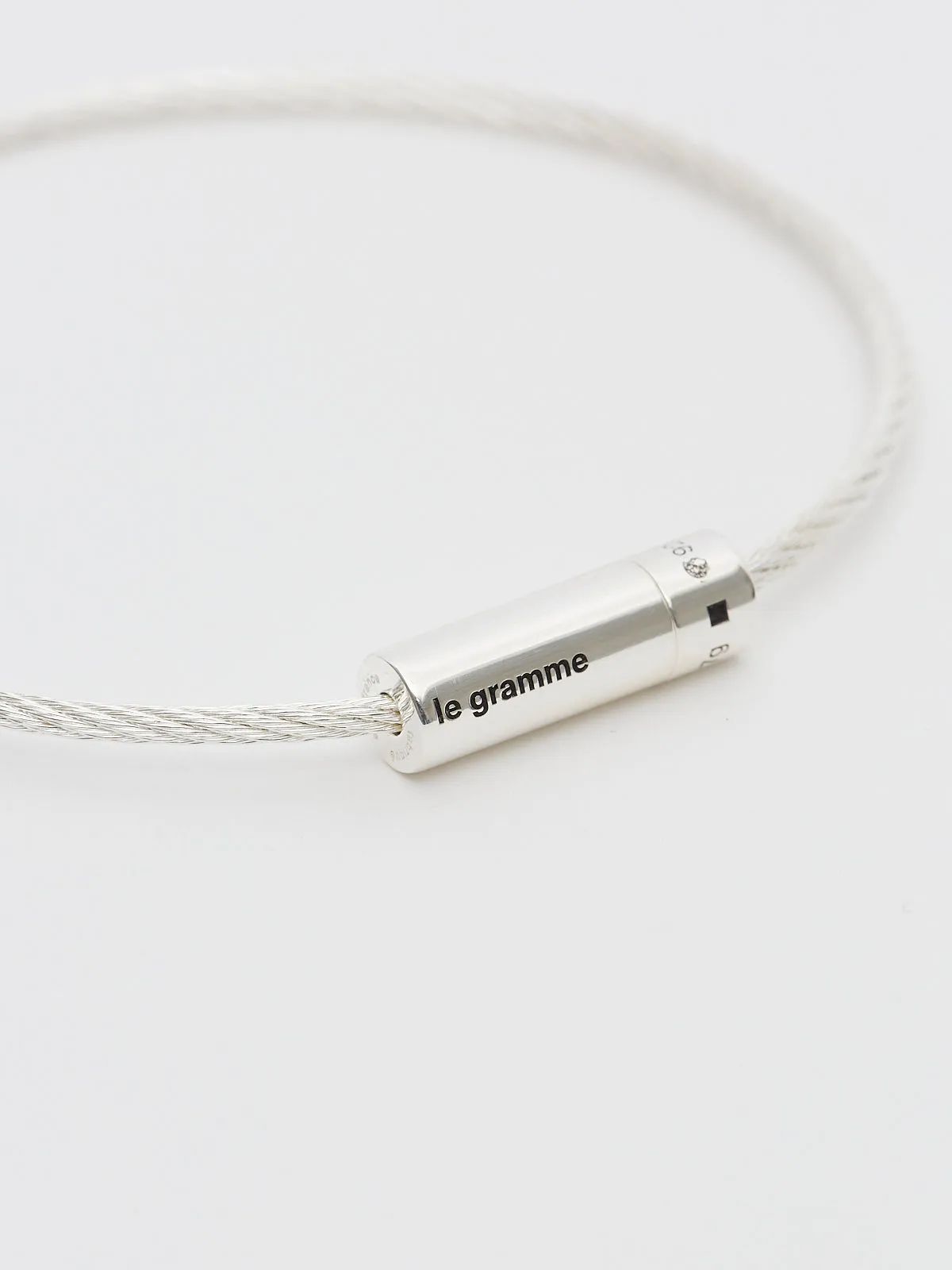 7g Cable Bracelet in Slick Polished 925 Sterling Silver