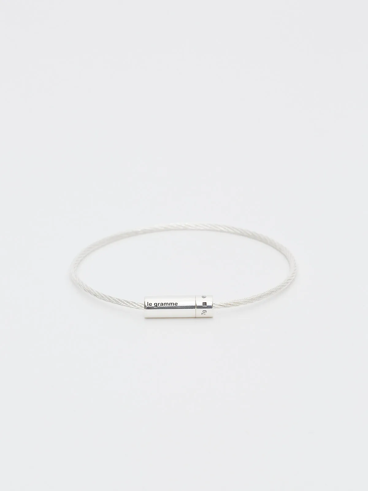 7g Cable Bracelet in Slick Polished 925 Sterling Silver