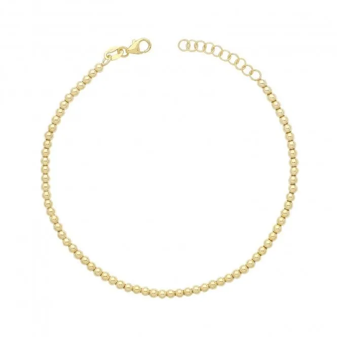 9Ct Yellow Gold Beaded Bracelet BR663