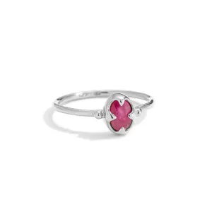 Abbey Ring, Ruby, Silver
