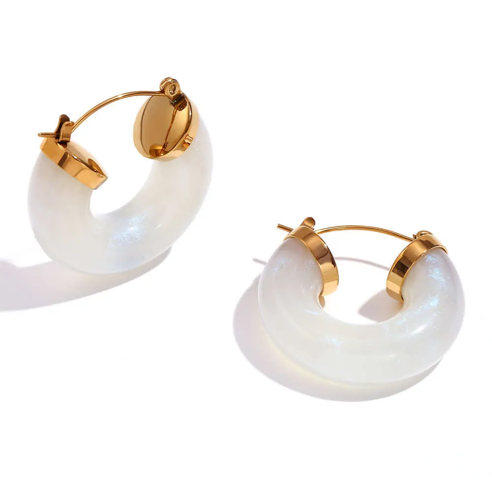 Acrylic Ring Shaped Earrings for Women