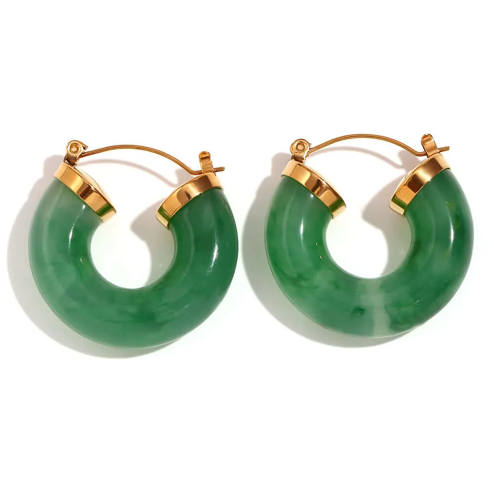 Acrylic Ring Shaped Earrings for Women