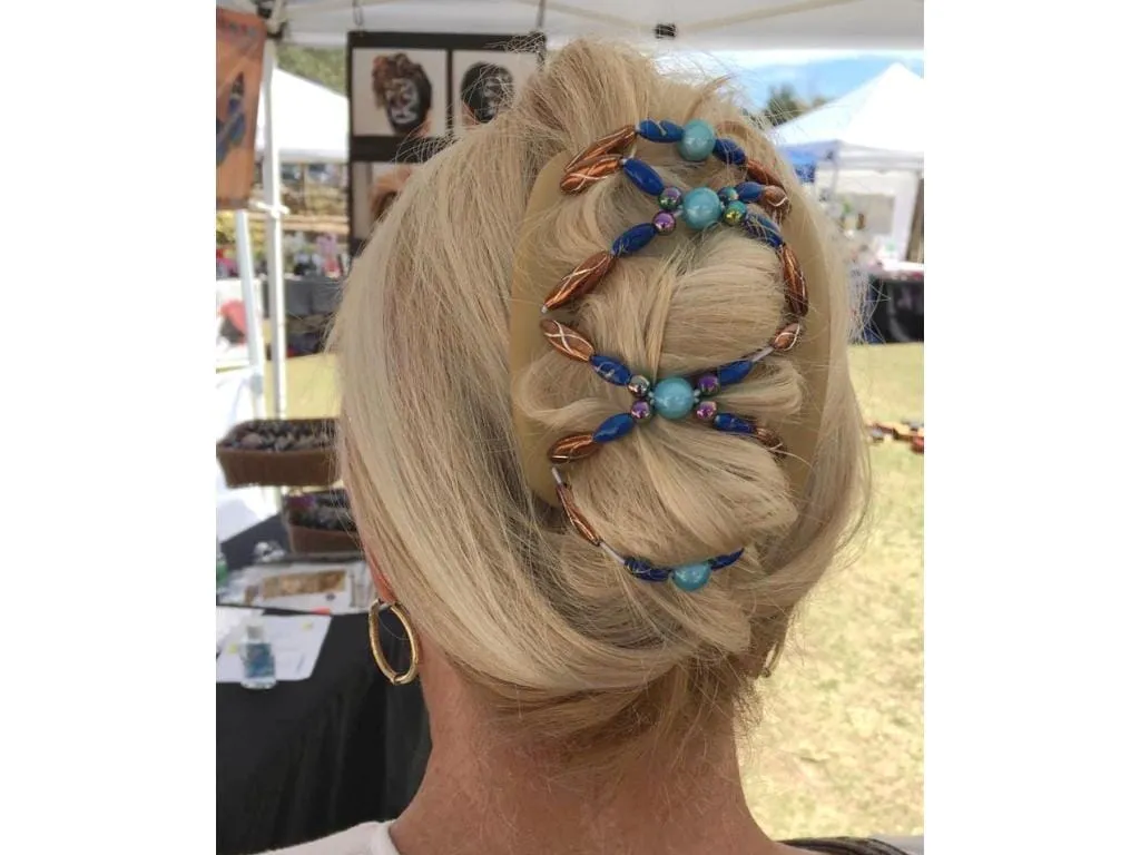 African Butterfly Hair Comb - Dalena Black 126