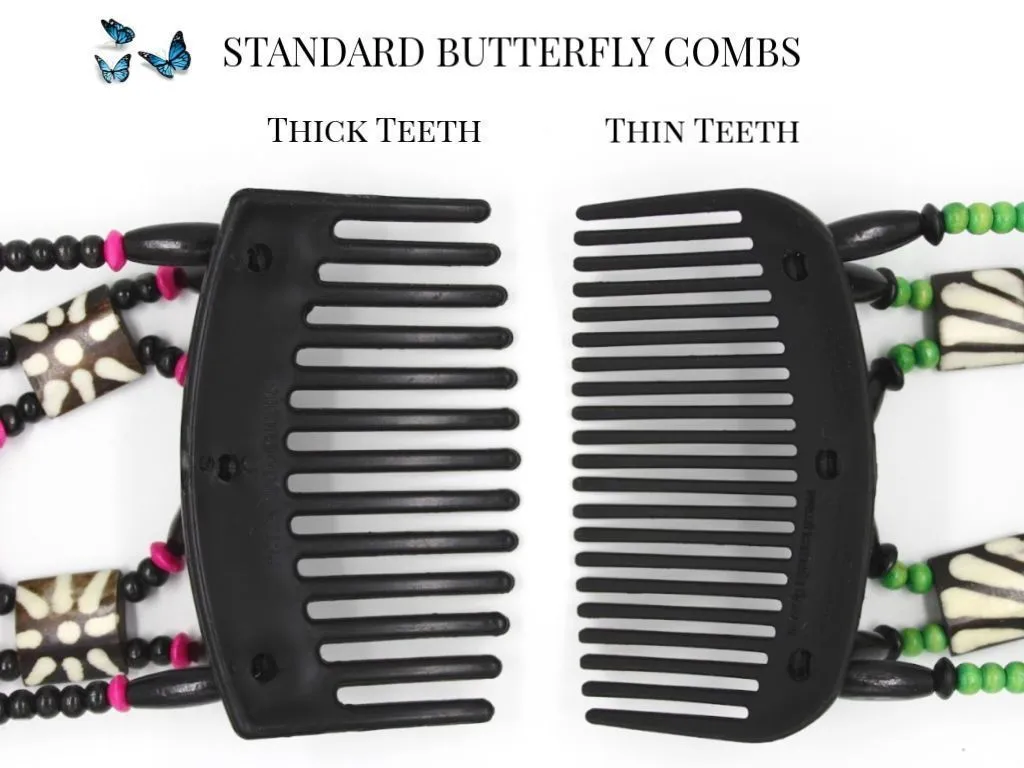 African Butterfly Hair Comb - Ndalena Brown 144