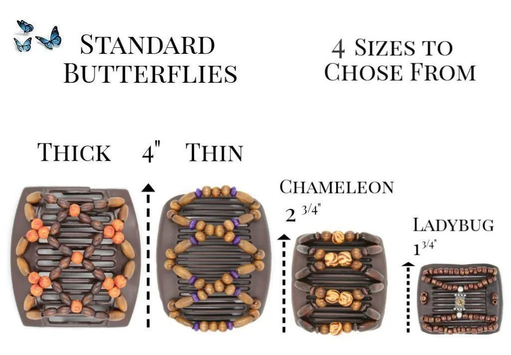 African Butterfly Hair Comb - Ndalena Brown 144