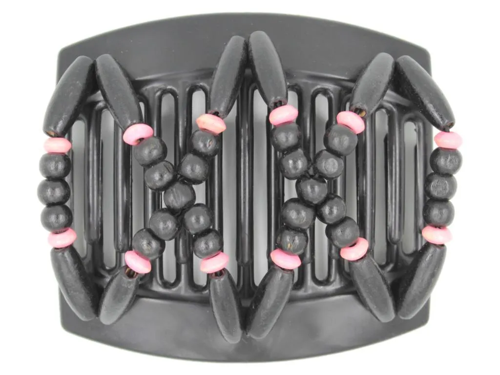 African Butterfly Thick Hair Comb - Beada Black 125