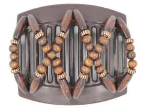 African Butterfly Thick Hair Comb - Beada Brown 183