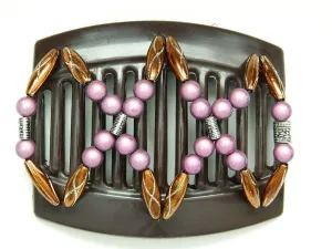 African Butterfly Thick Hair Comb - Dalena Brown 21