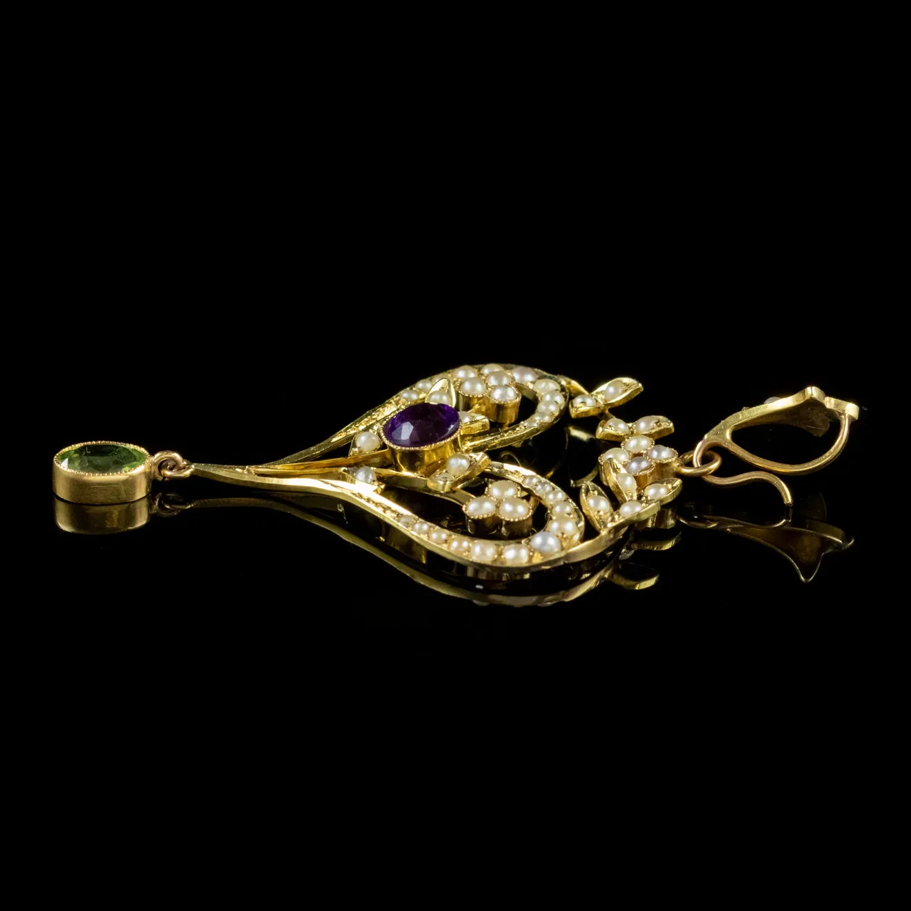 Antique Edwardian 9Ct Gold Suffragette Pendant Circa 1910