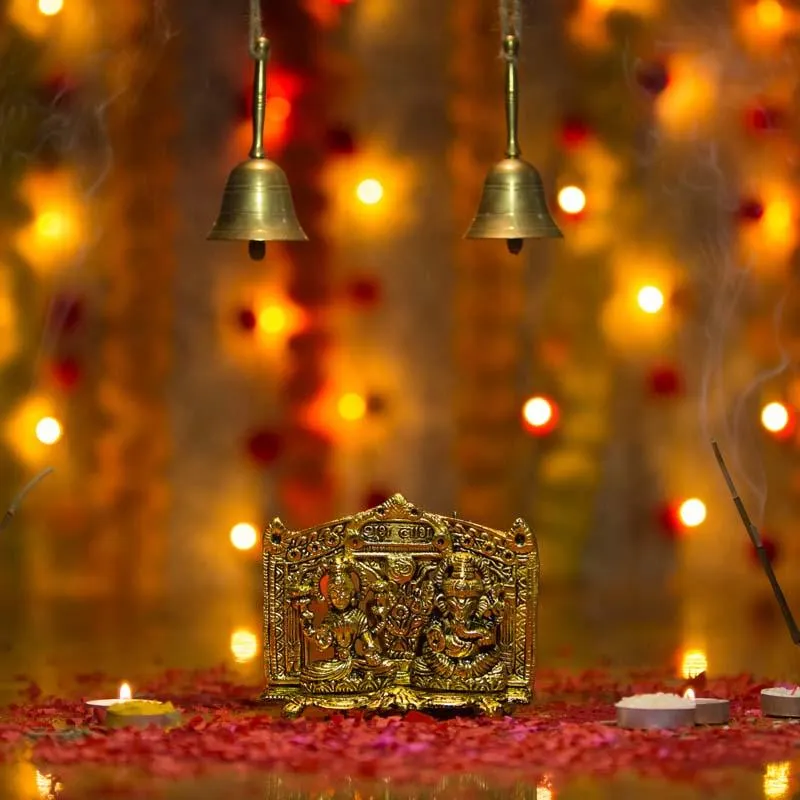 Antique Gold Laxmi Ganesh Showpiece for Decor