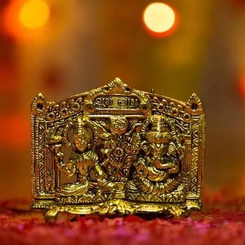 Antique Gold Laxmi Ganesh Showpiece for Decor