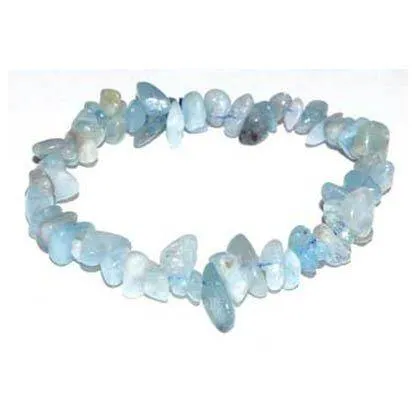 Aquamarine chip bracelet