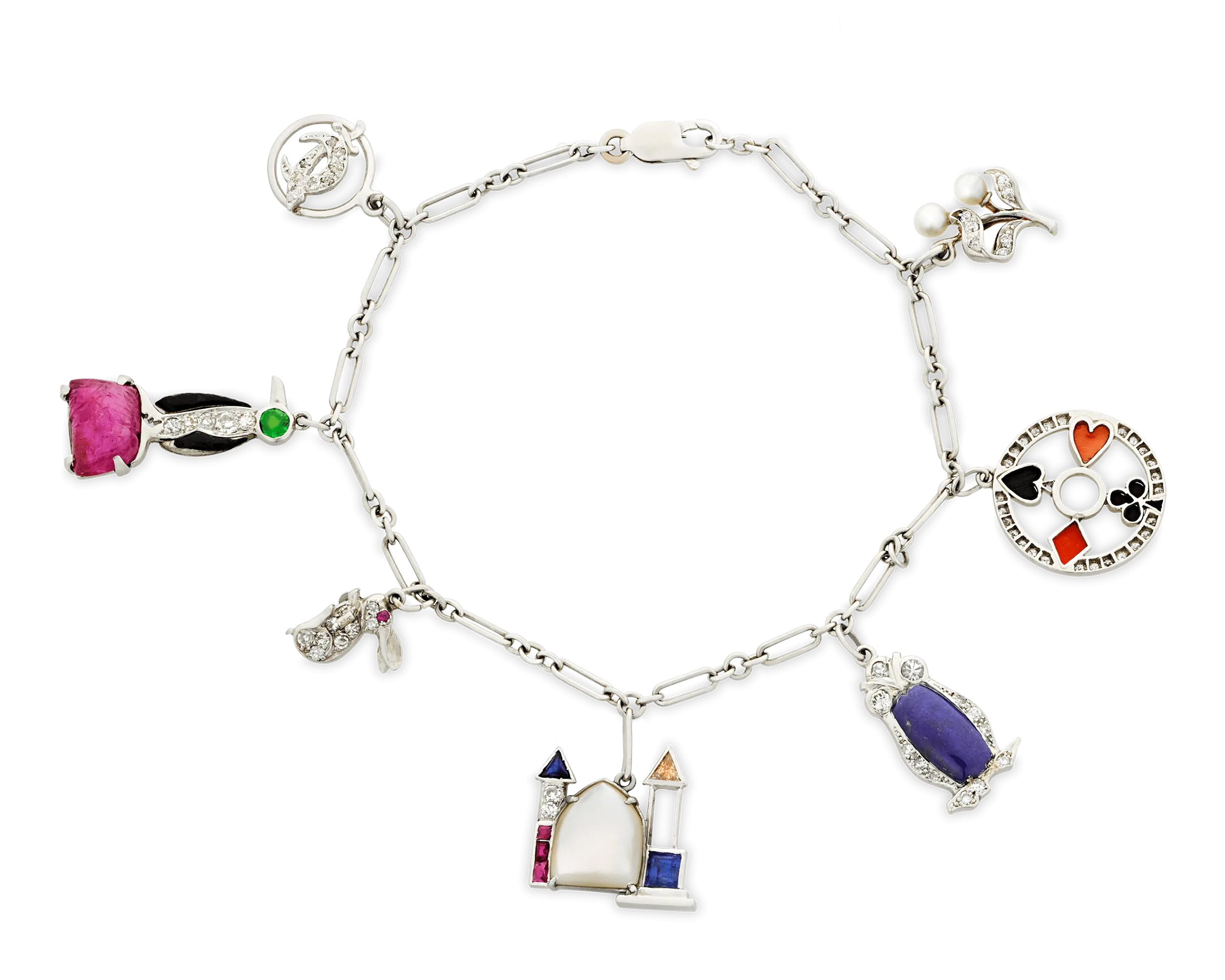 Art Deco Charm Bracelet