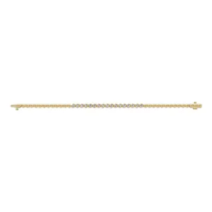 Asymmetrical Bezel Emerald Cut Diamond Tennis Bracelet