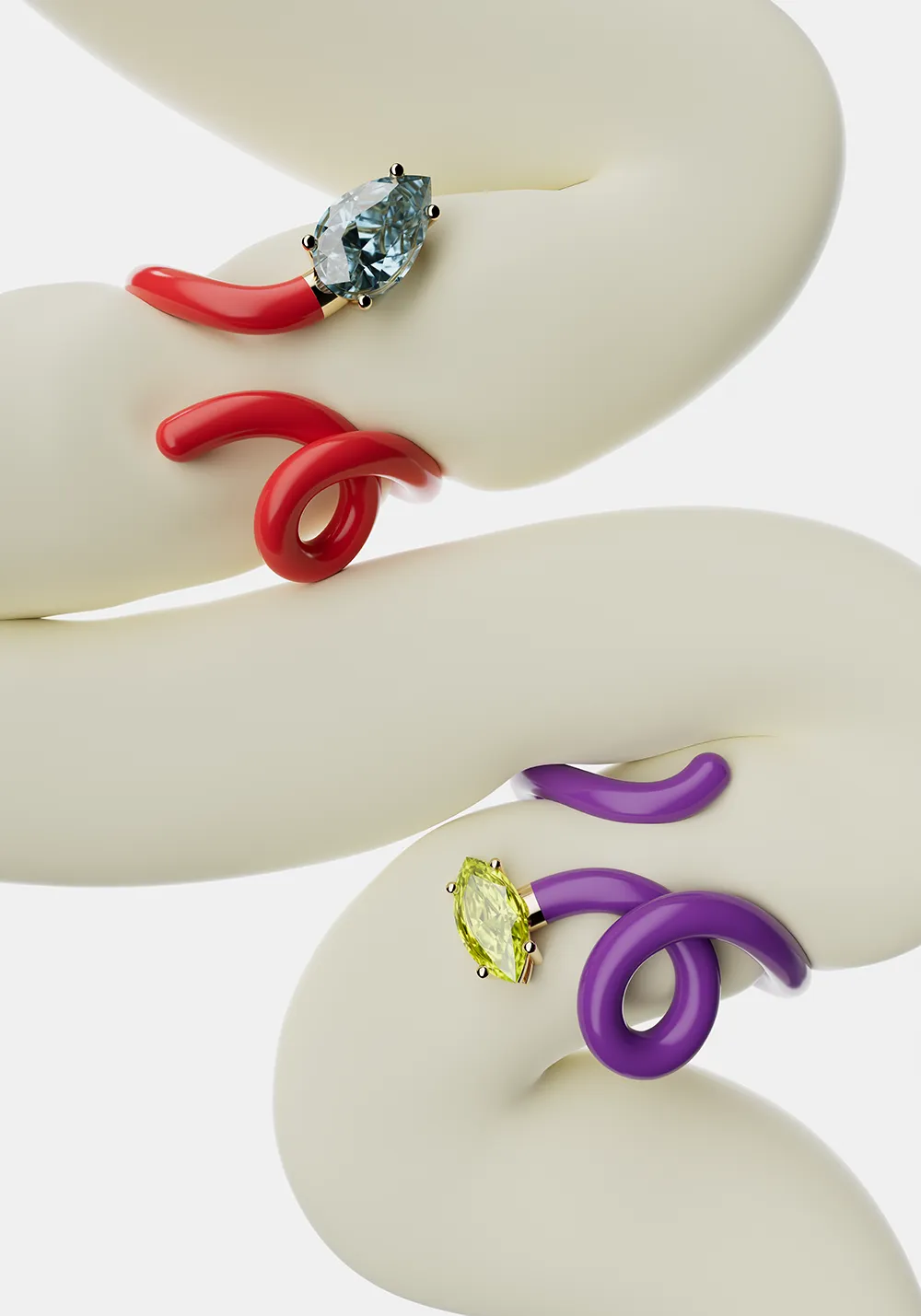 BABY VINE RING ~ IN PURPLE