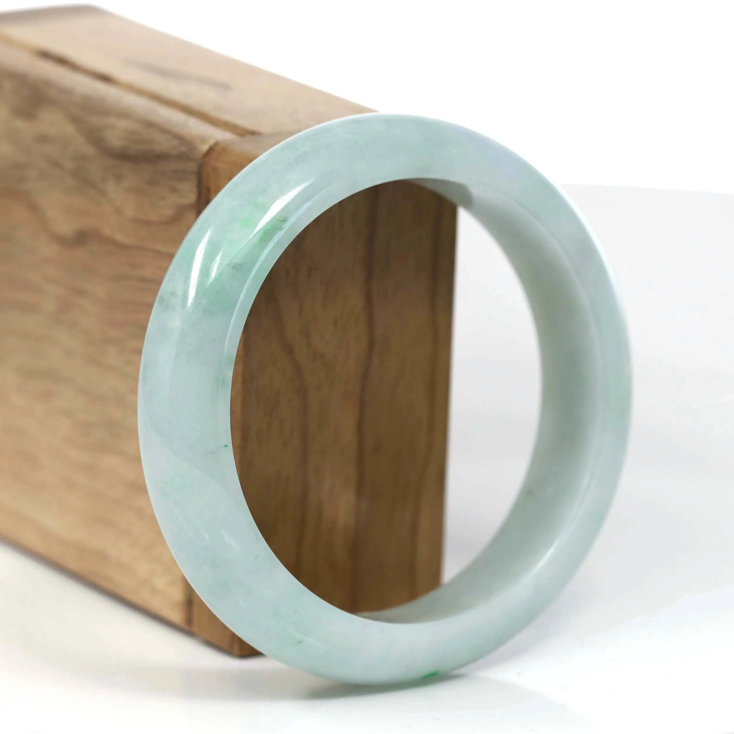Baikalla Classic Green Natural Jadeite Jade Bangle (56.62 mm )#T132