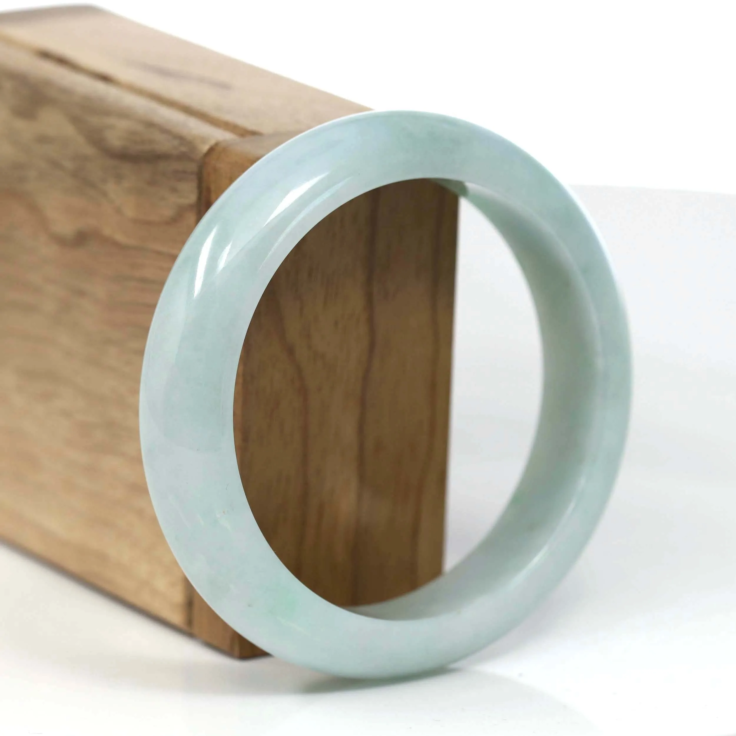 Baikalla Classic Green Natural Jadeite Jade Bangle (56.62 mm )#T132