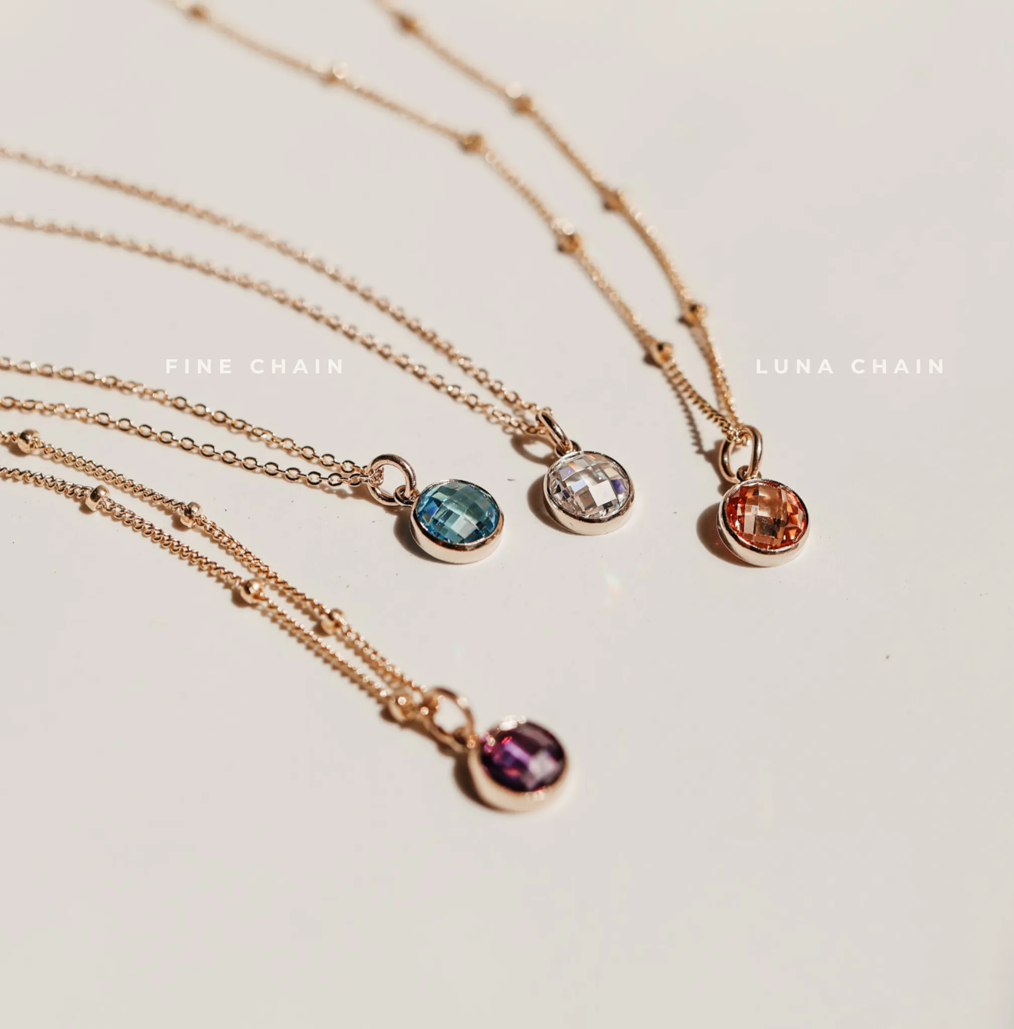 Birthstone Drop Necklace • January