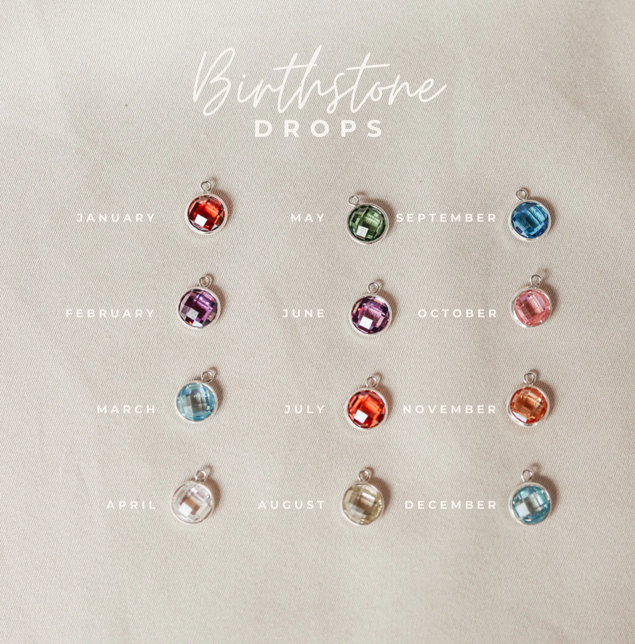 Birthstone Drop Necklace • January
