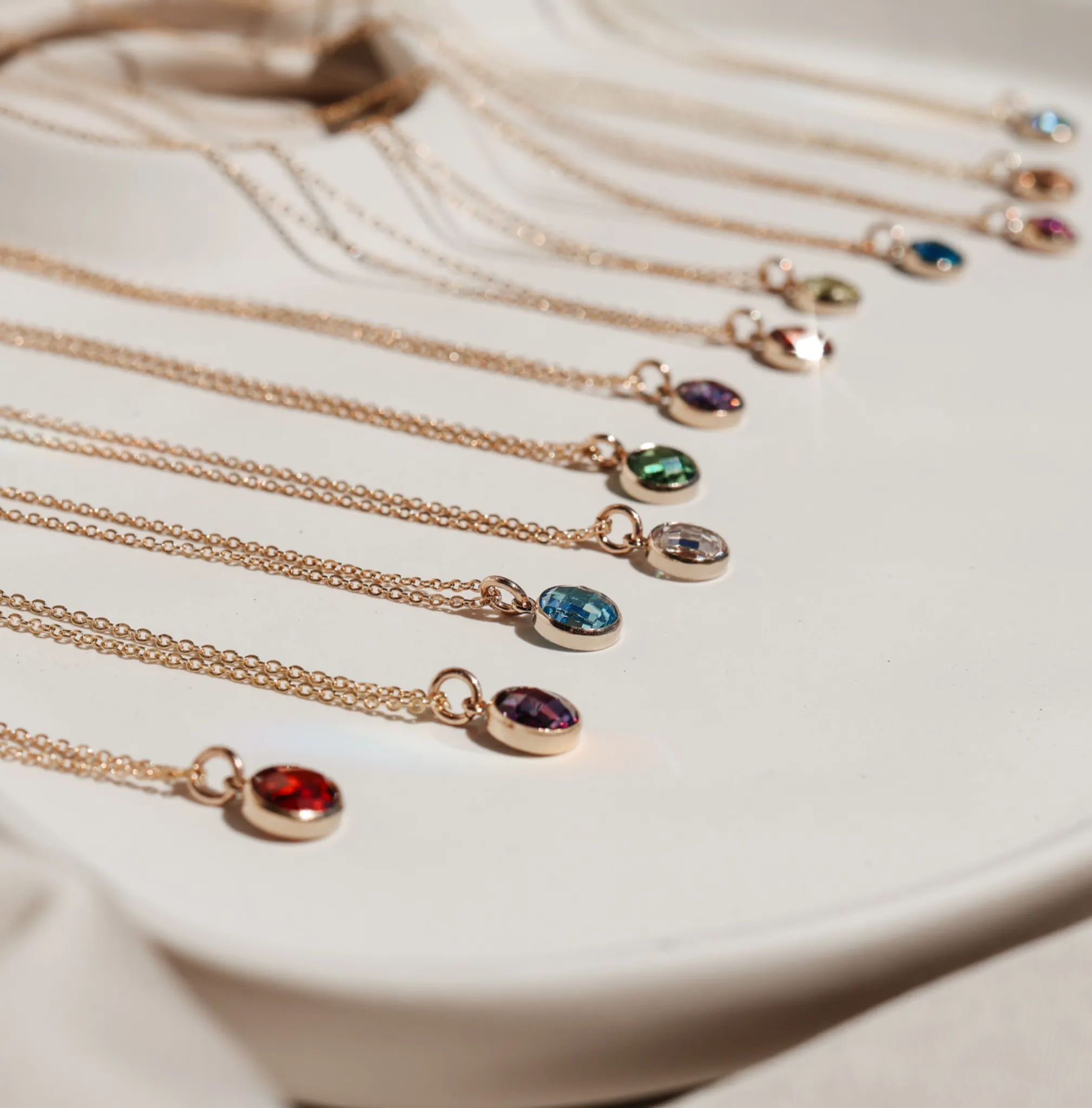 Birthstone Drop Necklace • January
