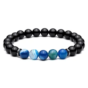 Blazing Nunavut Tiger Eye &amp Agate Stones Bracelet