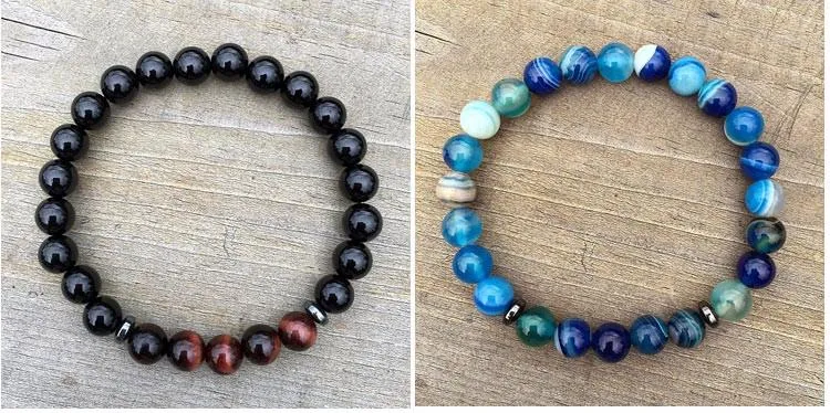 Blazing Nunavut Tiger Eye &amp Agate Stones Bracelet