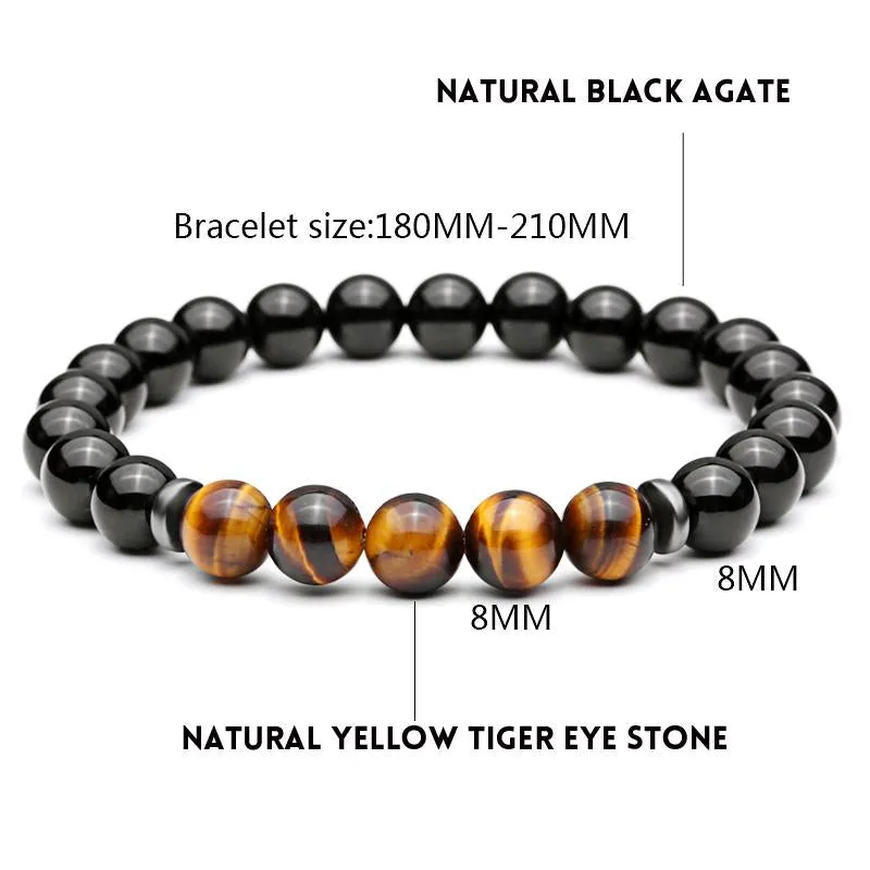 Blazing Nunavut Tiger Eye &amp Agate Stones Bracelet