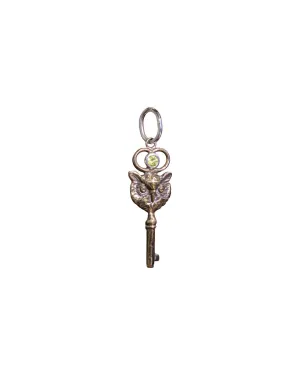 Bronze Owl Pendant with Peridot