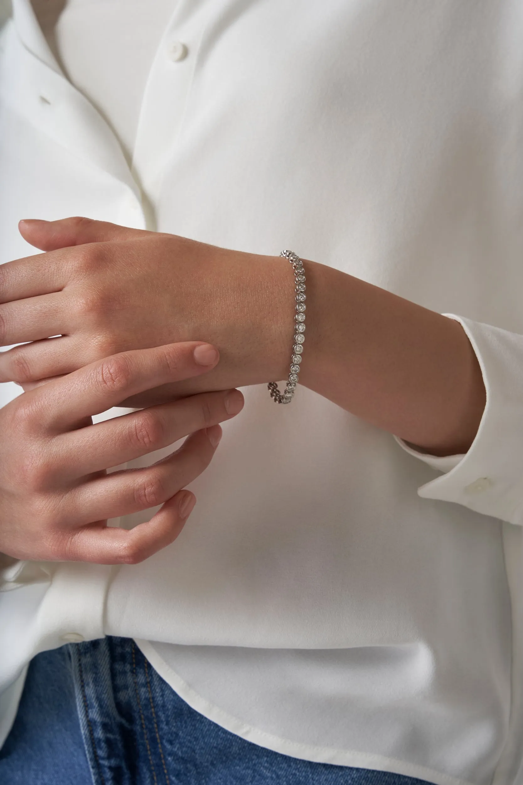 Bubble Tennis Moissanite Bracelet